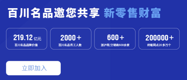 百川名品加盟費多少錢？